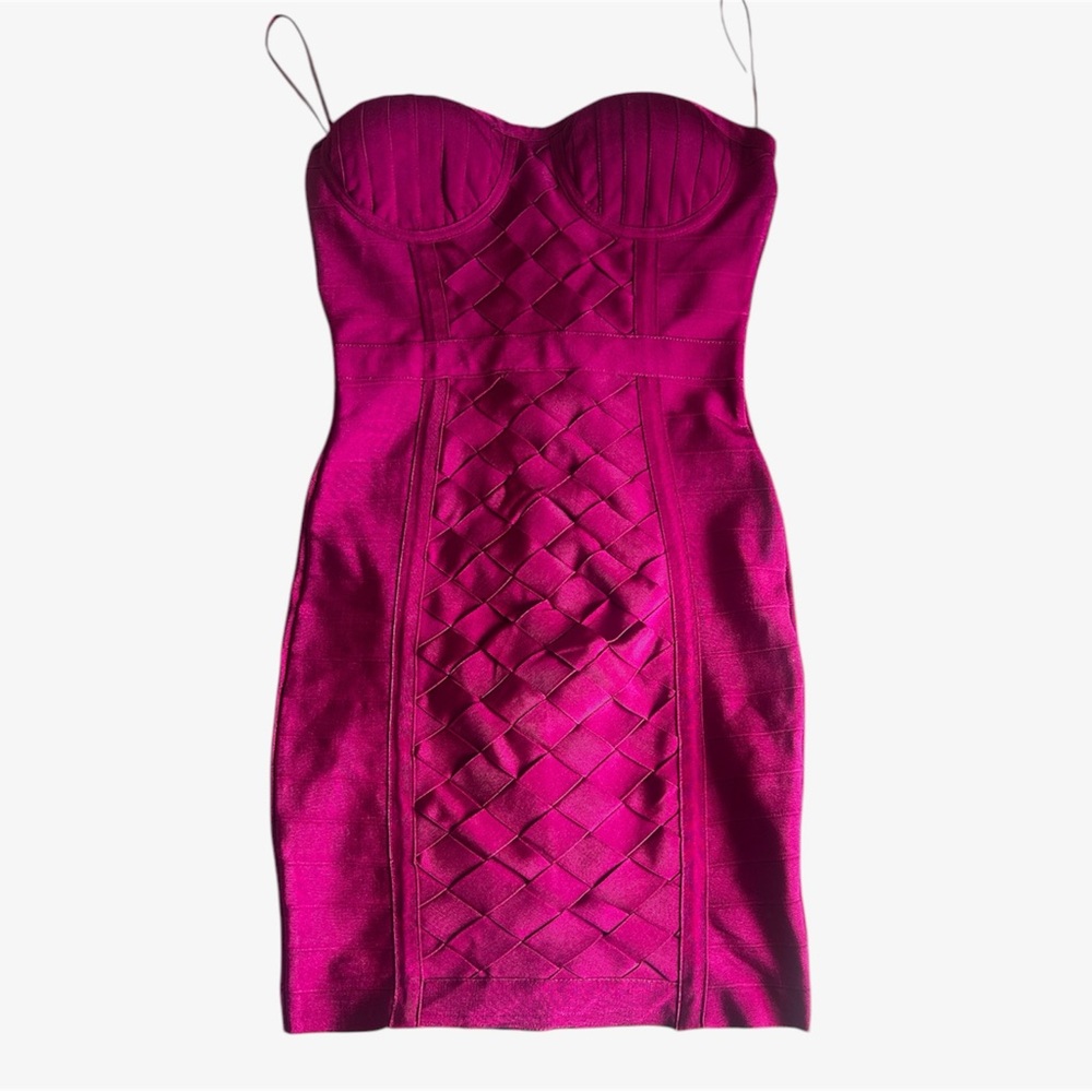 Elegant Pink Strapless Dress